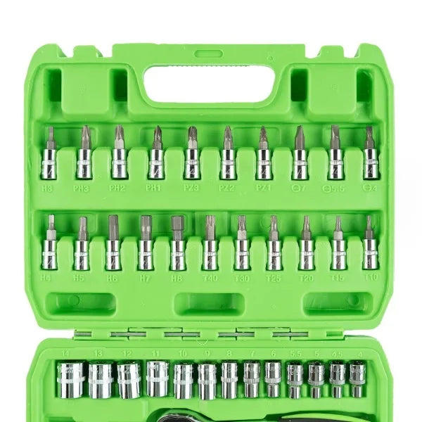 46PC 1/4 DR METRIC SOCKET & BIT SET DS1036