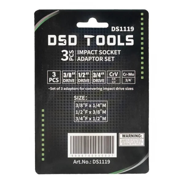 3PC IMPACT SOCKET ADAPTOR SET DS1119