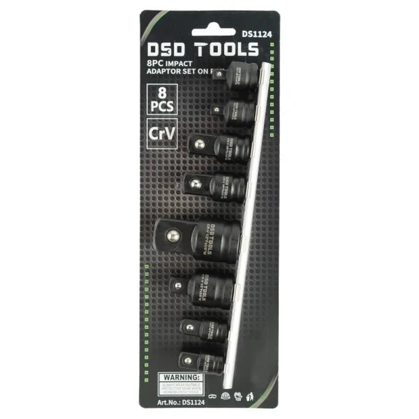 8PCS IMPACT ADAPTOR SET ON RAIL DS1124