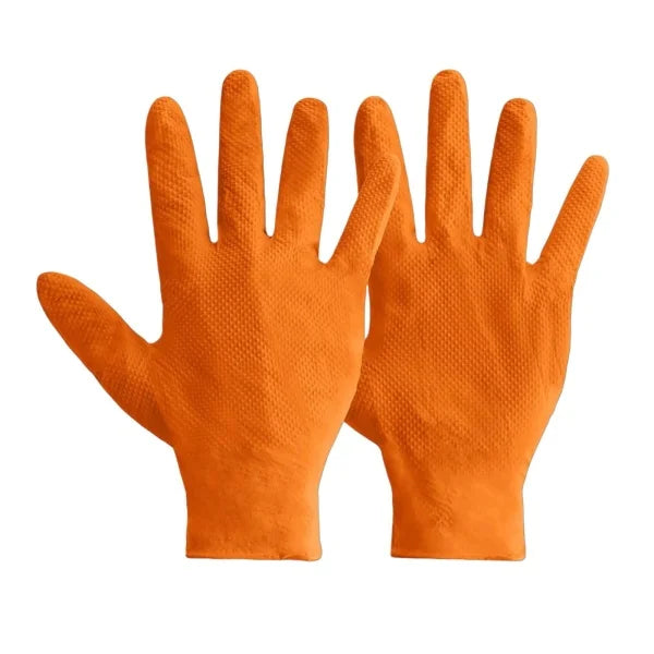 ORANGE NITRILE GLOVES 500PC PER CARTON SIZE XL DS4001
