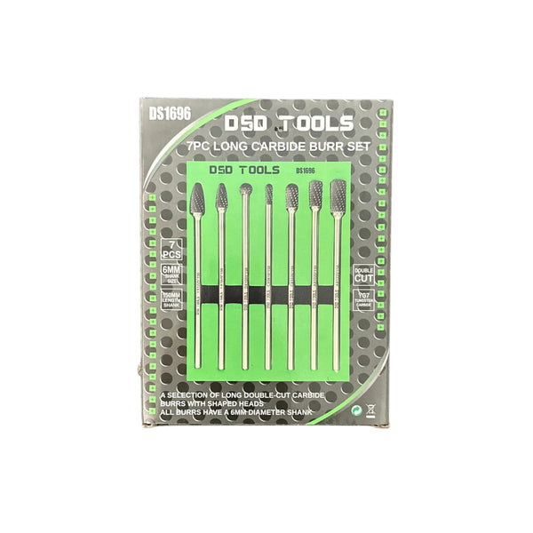 7PC LONG CARBIDE BURR SET DS1696