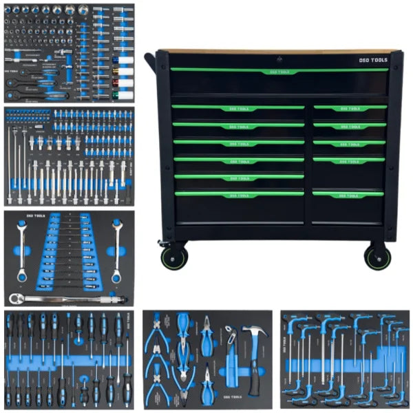 12 DRAWERS CASTER MOUNTED ROLLER TOOL CHEST CABINET TOOLS INCLUDED DS1830