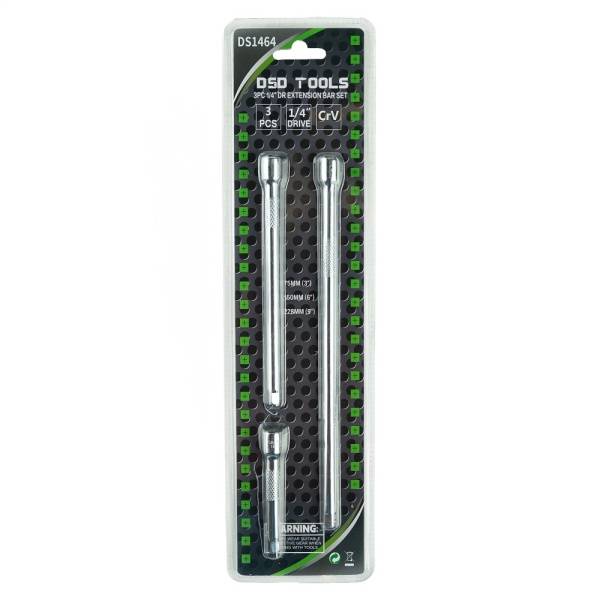 3PC 1/4" DR EXTENSION BAR SET DS1464