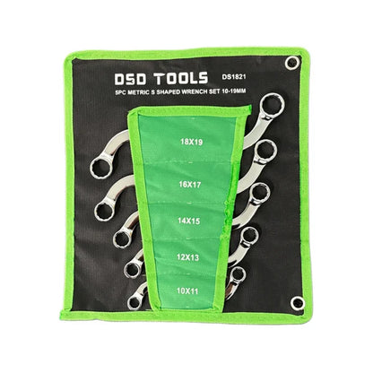5PC METRIC S SHAPED WRENCH SET 10-19MM  DS1821