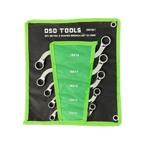 5PC METRIC S SHAPED WRENCH SET 10-19MM  DS1821