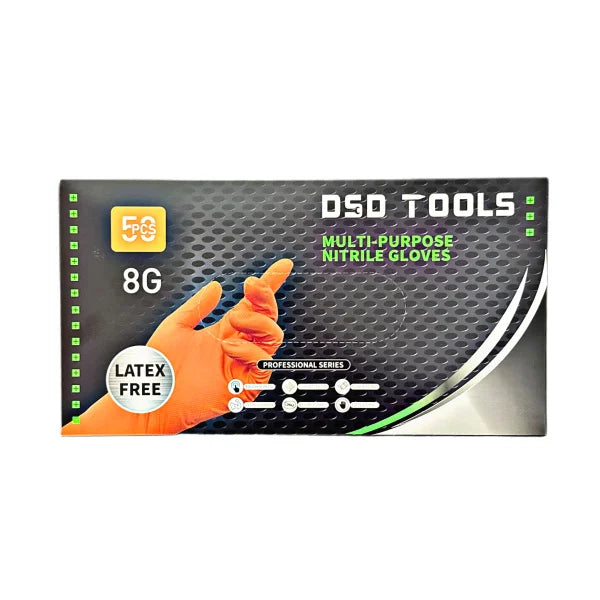 ORANGE NITRILE GLOVES 500PC PER CARTON SIZE M DS4002