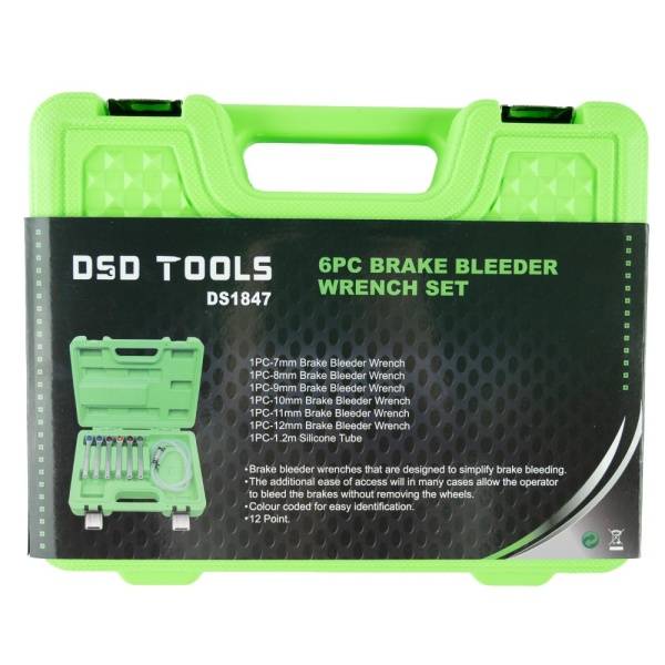 7PC BRAKE BLEEDER WRENCH SET 12PT DS1847