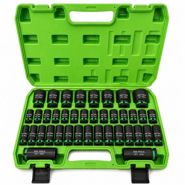 35PC 1/2" DR 6PT METRIC SHALLOW AND DEEP IMPACT SOCKET SET DS1880