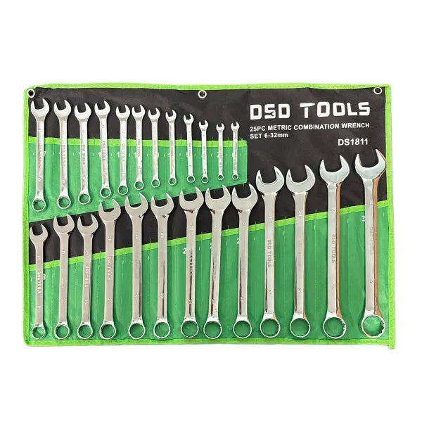 25PC METRIC COMBINATION WRENCH SET 6-32MM DS1811
