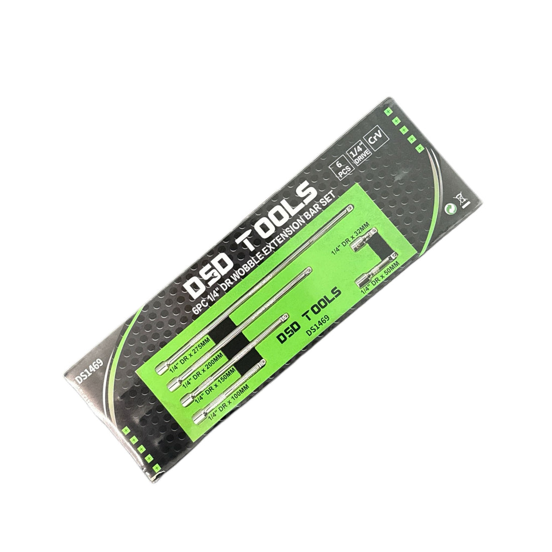 6PC 1/4" DR WOBBLE EXTENSION BAR SET DS1469