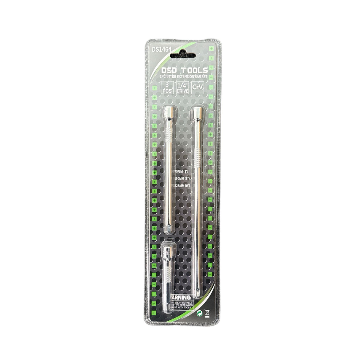 3PC 1/4" DR EXTENSION BAR SET DS1464