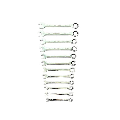 12PC METRIC GEAR RATCHET COMBINATION WRENCH SET DS1810