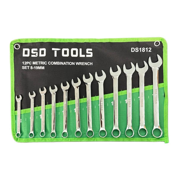 12PC METRIC COMBINATION WRENCH SET 8-19MM DS1812