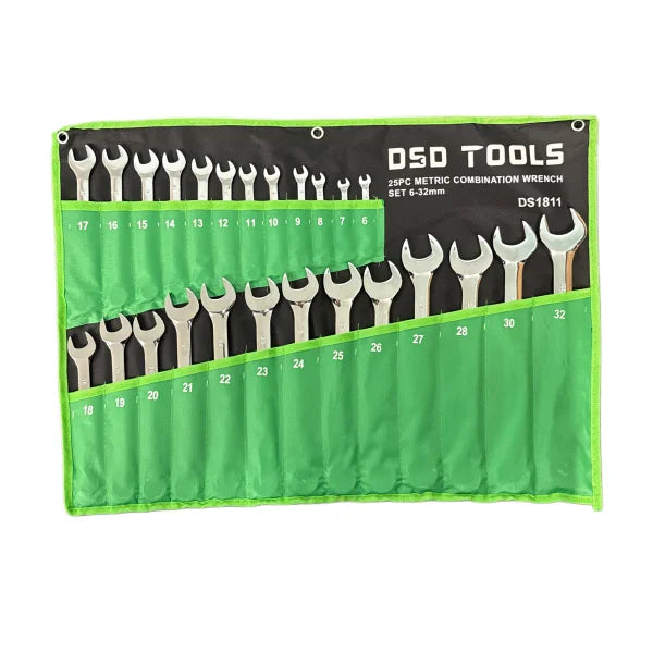 25PC METRIC COMBINATION WRENCH SET 6-32MM DS1811