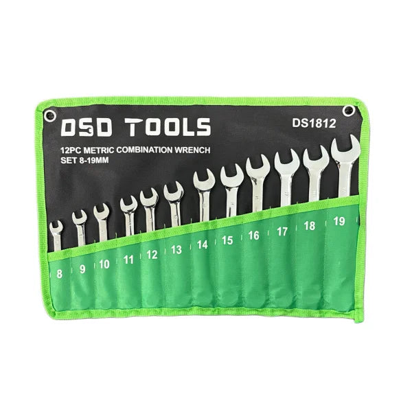 12PC METRIC COMBINATION WRENCH SET 8-19MM DS1812