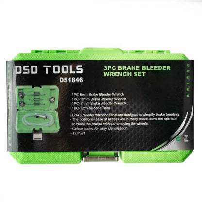 4PC BRAKE BLEEDER WRENCH SET 12PT DS1846