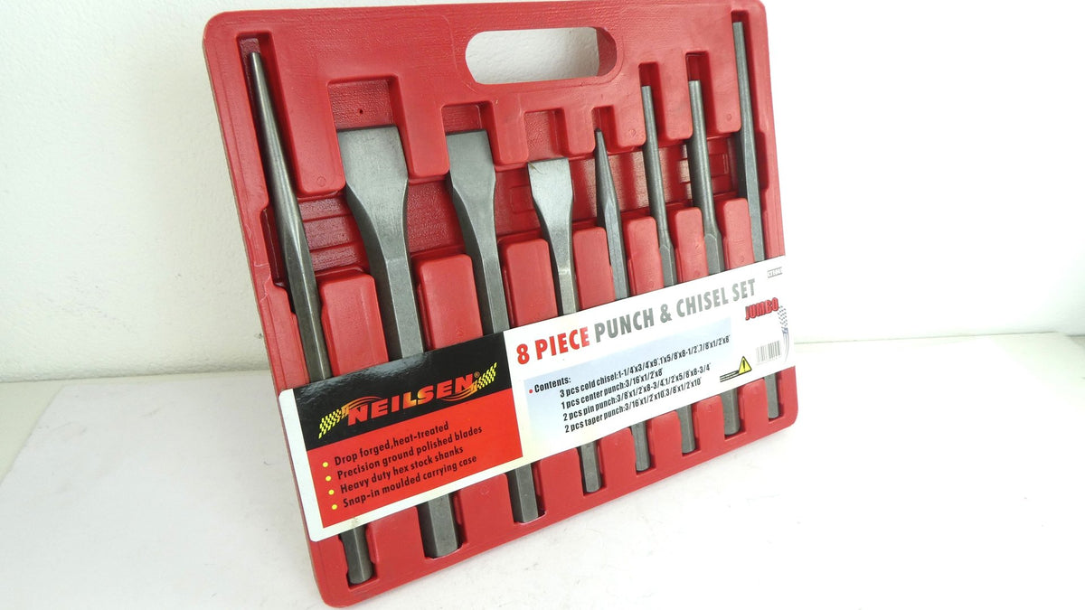 Punch And Chisel Set - 8 Piece Jumbo