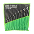 10PC DOUBLE OFFSET RING SPANNER SET 6-27MM 75DEG   DS1815