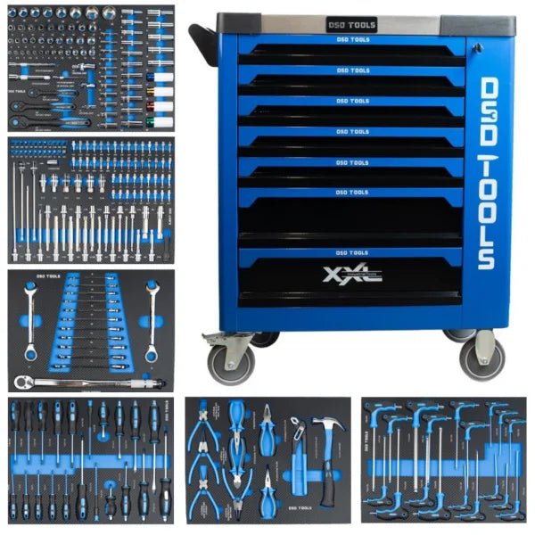 7 DRAWER ROLLER TOOL CHEST CABINET TOOLS INCLUDED DS1020