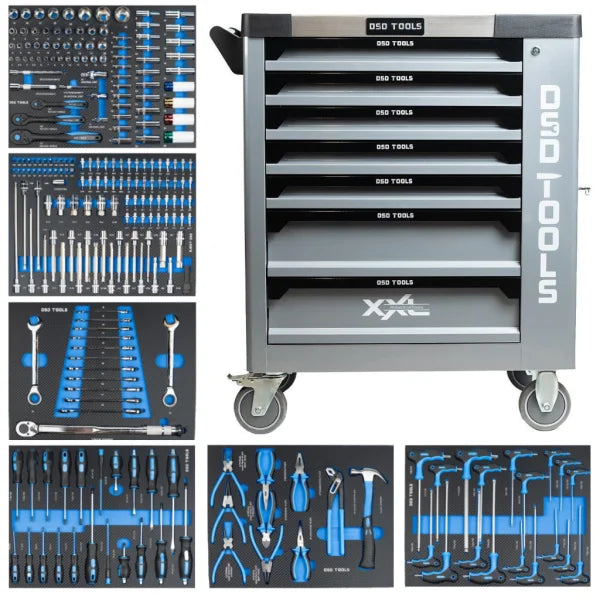 7 DRAWER ROLLER TOOL CHEST CABINET TOOLS INCLUDED DS1021