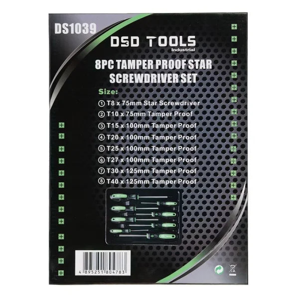 8PC TAMPER PROOF STAR SCREWDRIVER SET DS1039