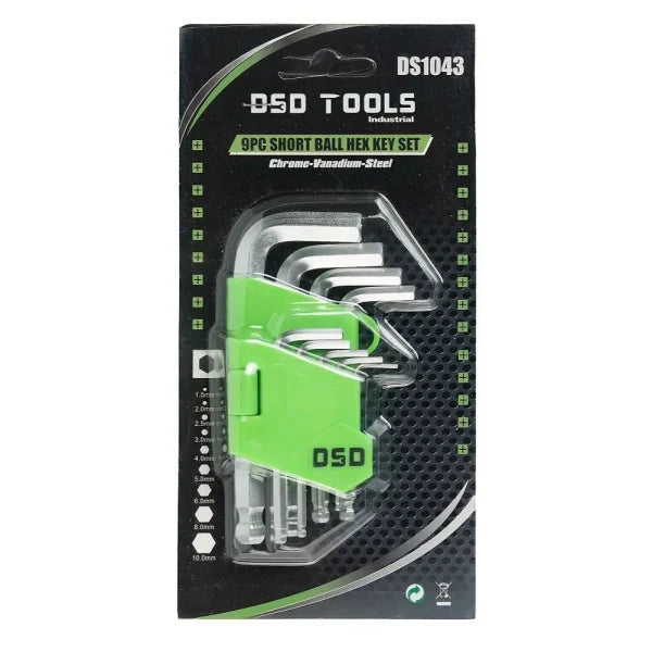 9PC SHORT BALL HEX KEY SET DS1043