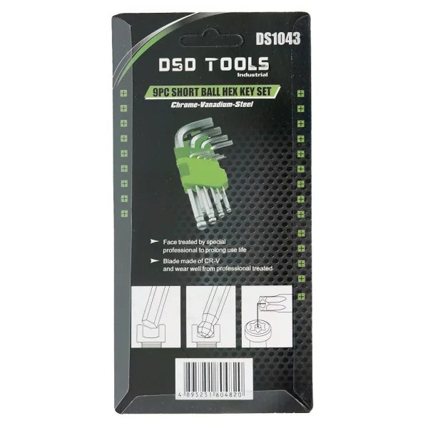 9PC SHORT BALL HEX KEY SET DS1043