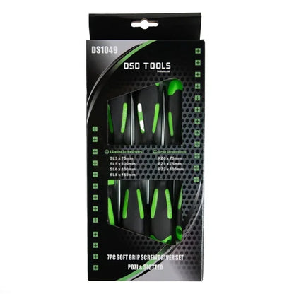 7PC SOFT GRIP SCREWDRIVER SET POZI &amp;amp; SLOTTED DS1049