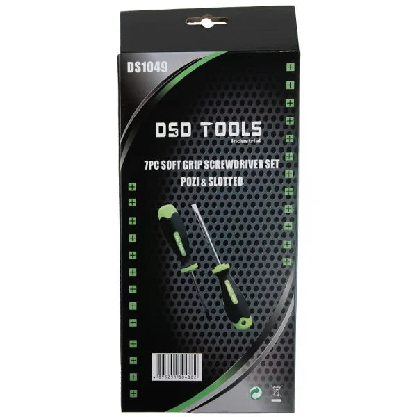 7PC SOFT GRIP SCREWDRIVER SET POZI &amp; SLOTTED DS1049