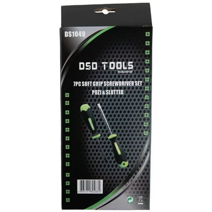 7PC SOFT GRIP SCREWDRIVER SET POZI &amp;amp; SLOTTED DS1049
