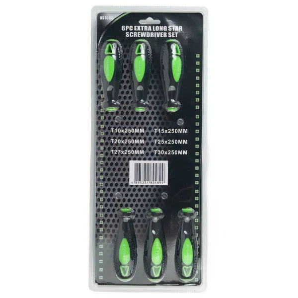 6PC EXTRA LONG STAR SCREWDRIVER SET DS1050