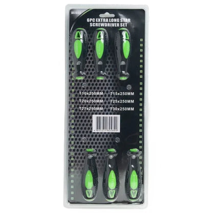 6PC EXTRA LONG STAR SCREWDRIVER SET DS1050