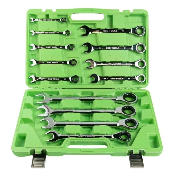 13PC METRIC GEAR RATCHET COMBINATION WRENCH SET DS1057