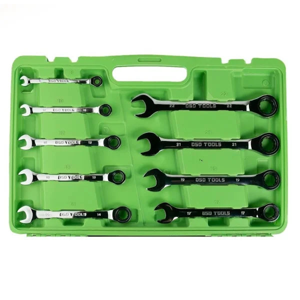 13PC METRIC GEAR RATCHET COMBINATION WRENCH SET DS1057