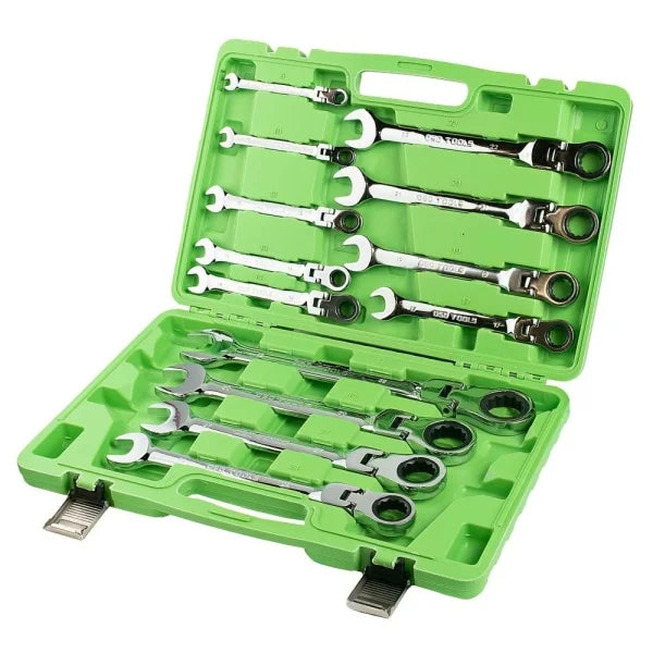 13PC METRIC FLEX GEAR RATCHET COMBINATION WRENCH SET DS1058