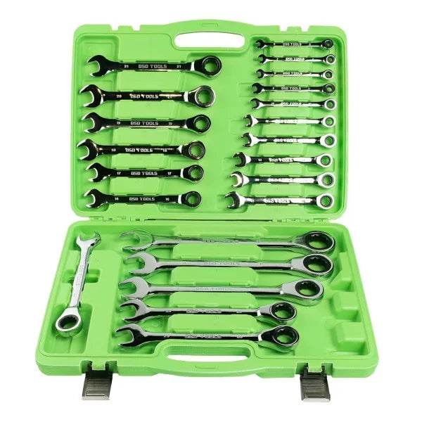 22PC METRIC GEAR RATCHET COMBINATION WRENCH SET DS1059