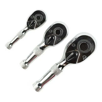 3PC STUBBY RATCHET 1/4", 1/2",3/8 HANDLE SET DS1082