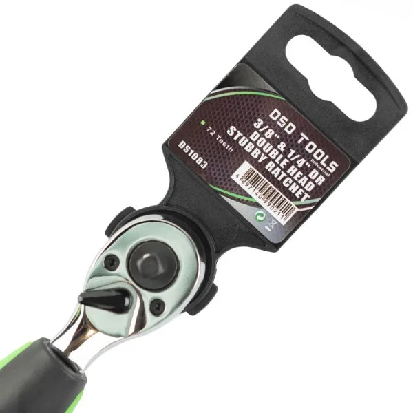 3/8" &amp; 1/4" DR DOUBLE HEAD STUBBY RATCHET DS1083