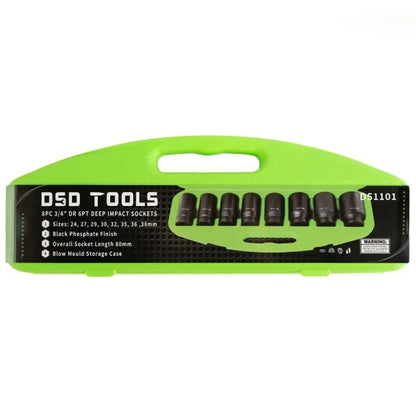 8PC 3/4"DR 6PT DEEP IMPACT SOCKETS DS1101