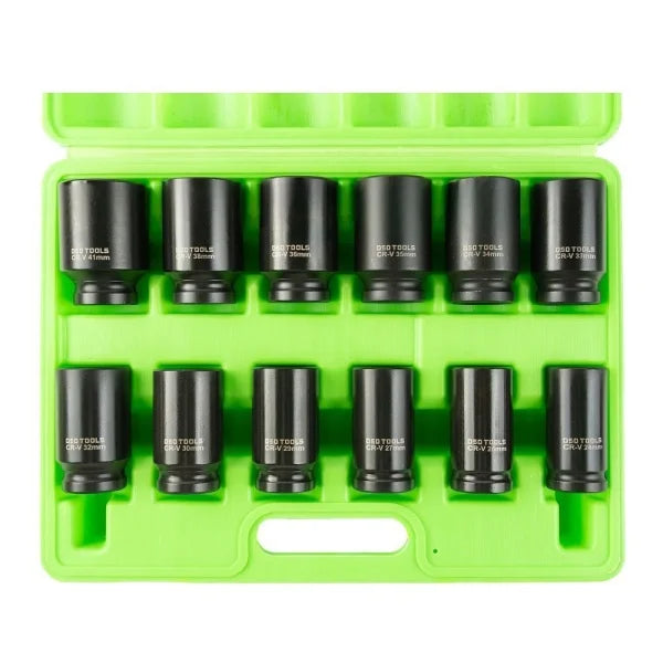 12PC 3/4" DR 6PT DEEP IMPACT SOCKETS METRIC DS1102