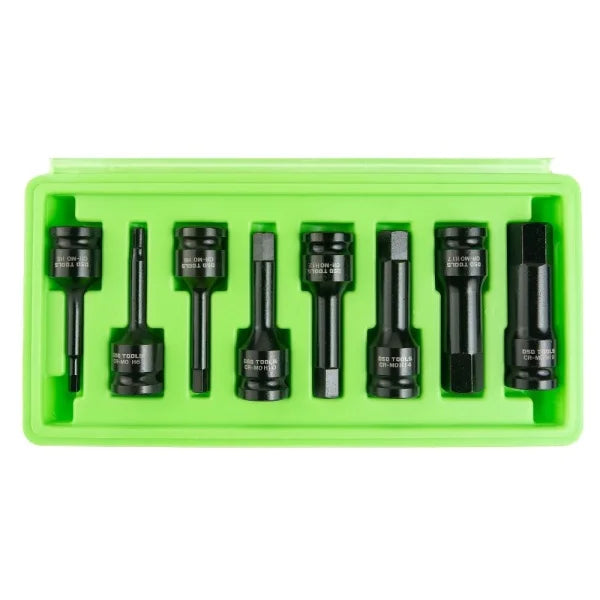 8PC 1/2" DR IMPACT HEX BIT SOCKETS DS1108