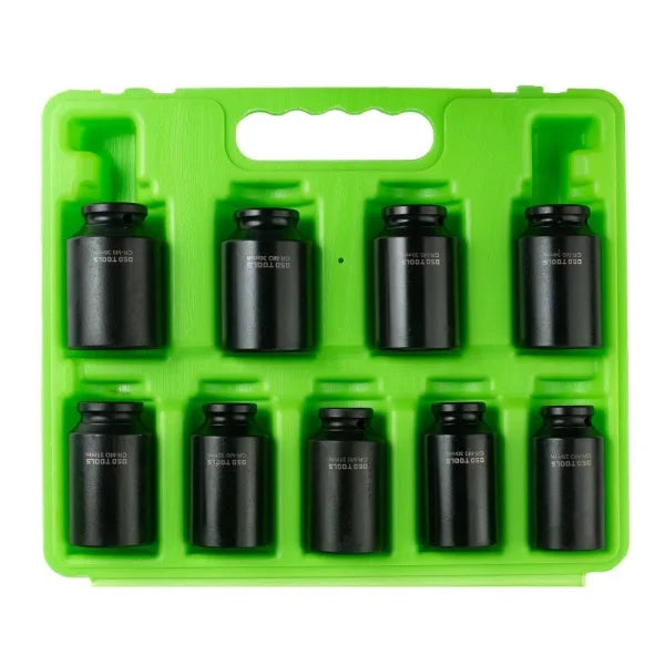 9PC 1/2" DR 6PT DEEP IMPACT HUB NUT SOCKETS DS1114