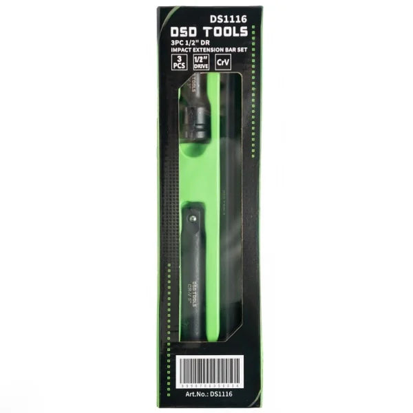 3PC 1/2" DR IMPACT EXTENSION BAR SET DS1116