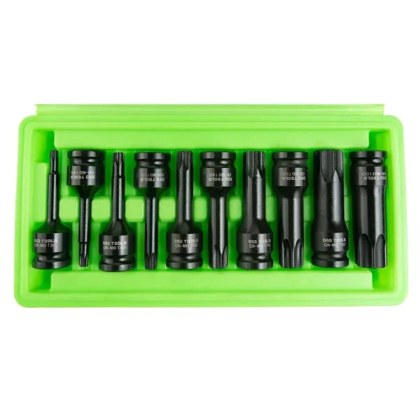 10PC 1/2" DR IMPACT TORX BIT SOCKETS DS1118