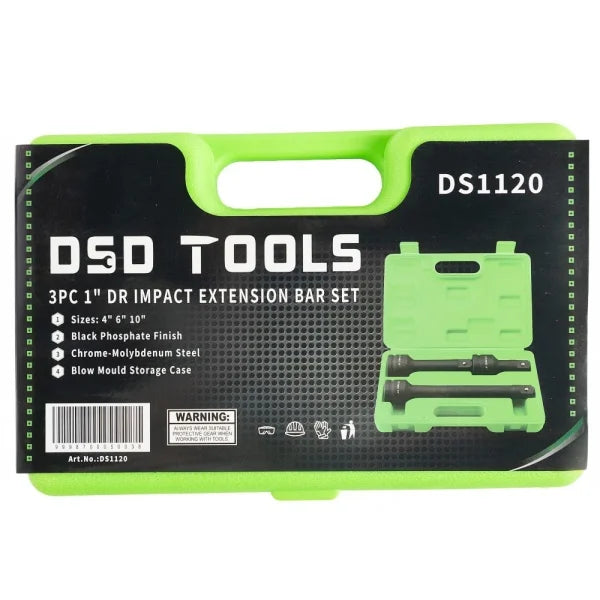 3PC 1" DR IMPACT EXTENSION BAR SET DS1120