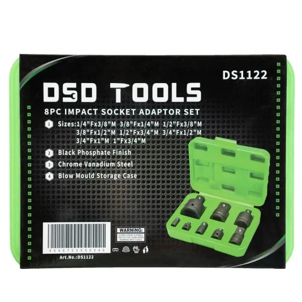 8PC IMPACT SOCKET ADAPTOR SET DS1122