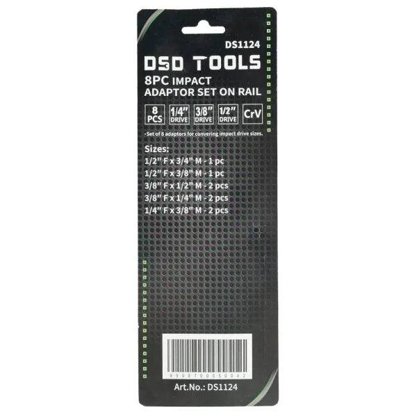 8PCS IMPACT ADAPTOR SET ON RAIL DS1124