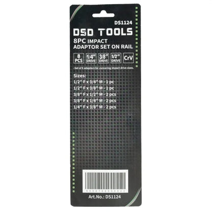 8PCS IMPACT ADAPTOR SET ON RAIL DS1124