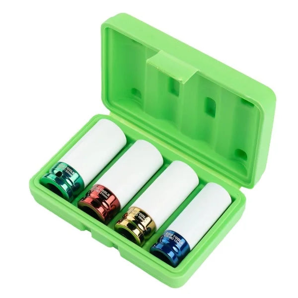 4PC 1/2" DR DEEP IMPACT SOCKETS FOR ALLOY WHEELS DS1128