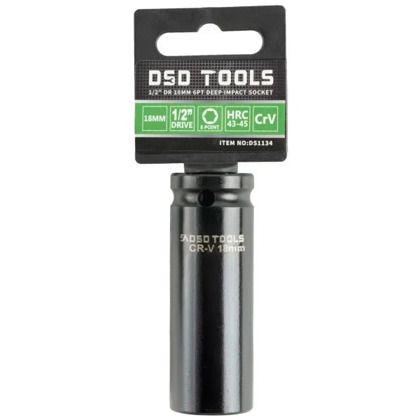 1/2" DR 18MM 6PT DEEP IMPACT SOCKET DS1134